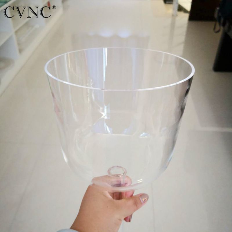 CVNC 528hz  clear crystal singing chime or crystal singing bowl with handle for body heath healing spirit soul therapist