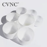 CVNC 6''-12'' Note CDEFGAB set of  7PCS Chakra  Frosted Quartz Crystal Singing Bowl