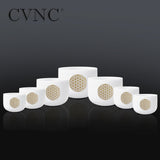 CVNC 6-12'' Set of 7pcs  Frosted Quartz Crystal Singing Bowl with Flower of life