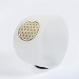CVNC 6-12'' Set of 7pcs  Frosted Quartz Crystal Singing Bowl with Flower of life