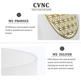 CVNC 6-12'' Set of 7pcs  Frosted Quartz Crystal Singing Bowl with Flower of life