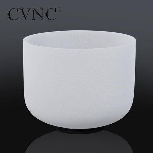 CVNC 8''  440Hz or 432Hz  Note C / D / E / F / G / A / B / Chakra  Frosted Quartz Crystal Singing Bowl