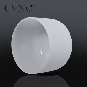 CVNC 8''  440Hz or 432Hz  Note C / D / E / F / G / A / B / Chakra  Frosted Quartz Crystal Singing Bowl