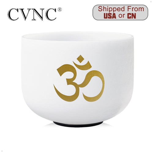 CVNC 8 Inch Note C or F Chakra Quartz Crystal Singing Bowl Sound Healing from USA