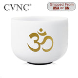 CVNC 8 Inch Note C or F Chakra Quartz Crystal Singing Bowl Sound Healing from USA