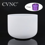 CVNC 8'' Note F Heart Chakra Frosted Quartz Crystal Singing Bowl