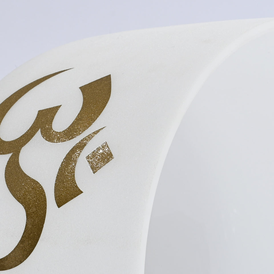 CVNC OM design  440Hz or 432Hz 8''  Note C/D/E/F/G/A/B Chakra Frosted Quartz Crystal Singing Bowls