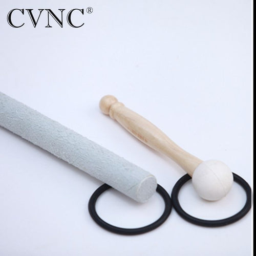 CVNC One Rubber Mallet and One Suede Mallet  for Playing Crystal Singing Bowl