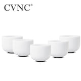 CVNC big promotion set of 5pcs 6-10''  Note A# C# D# F# G# Frosted Quartz Crystal Singing Bowl Meditaion