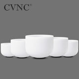 CVNC big promotion set of 5pcs 6-10''  Note A# C# D# F# G# Frosted Quartz Crystal Singing Bowl Meditaion