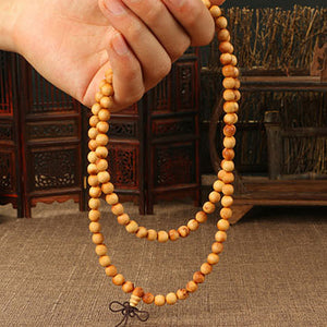 Cindiry 108*8mm/ 108*6mm New Natural Sandalwood Buddhist Wenge Prayer Beads Bracelet Bangle Women Men Jewelry