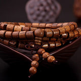 Cindiry Brand 108*8mm/ 108*6mm Natural Sandalwood Buddhist Prayer Beads Bracelet Bangle Women Men Jewelry P05