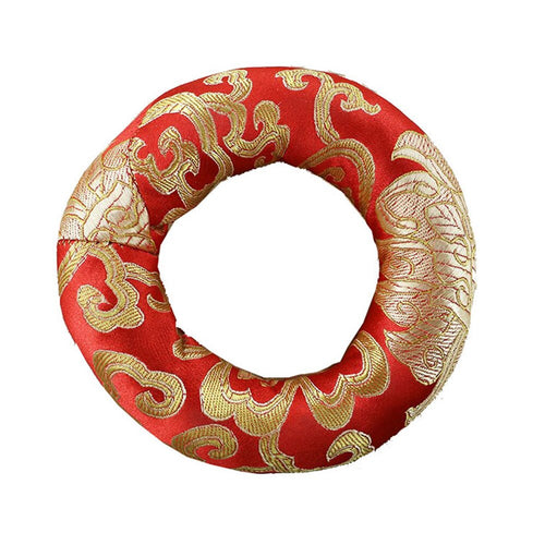Decoration Retro Ring Pillow Soft Buddhism Handmade Round Portable Holder Cotton Blend Tibetan Comfortable Singing Bowl Cushion