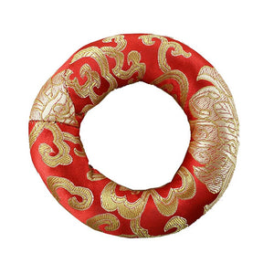 Decoration Retro Ring Pillow Soft Buddhism Handmade Round Portable Holder Cotton Blend Tibetan Comfortable Singing Bowl Cushion