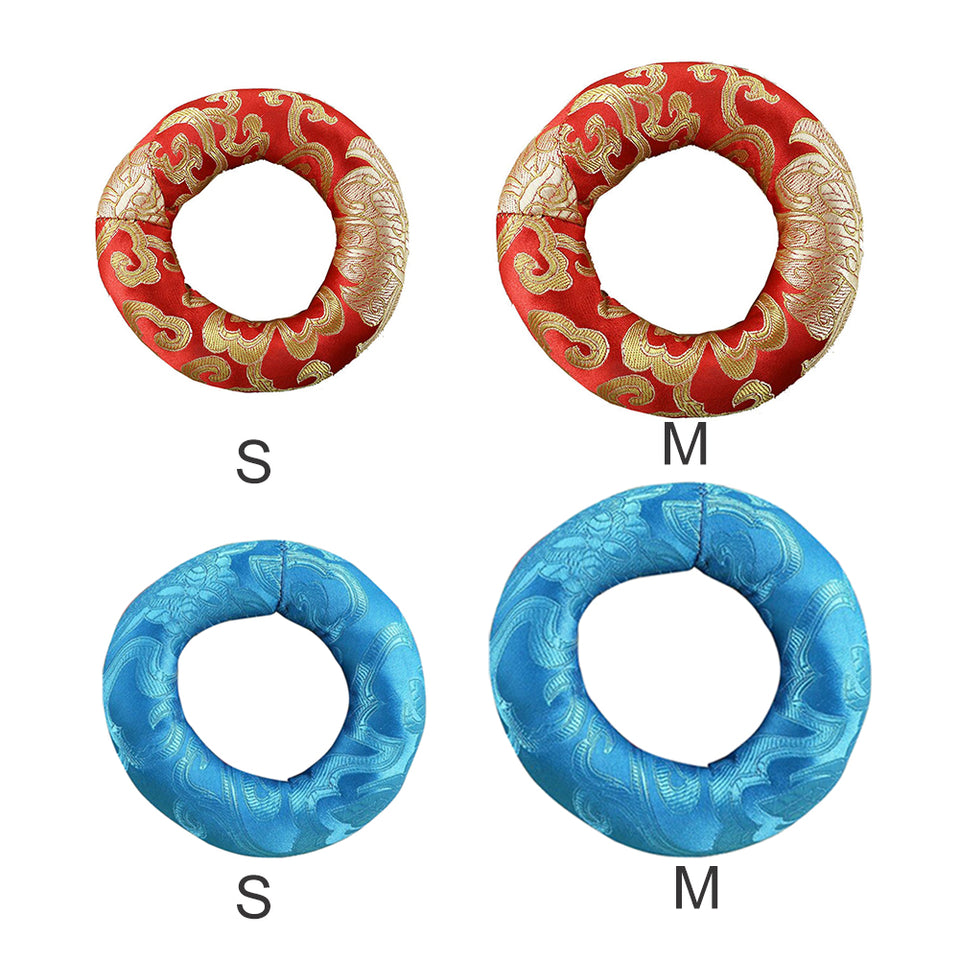 Decoration Retro Ring Pillow Soft Buddhism Handmade Round Portable Holder Cotton Blend Tibetan Comfortable Singing Bowl Cushion