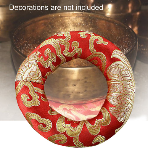 Decoration Round Portable Handmade Singing Bowl Cushion Tibetan Retro Buddhism Pillow Comfortable Cotton Blend Holder Ring Soft
