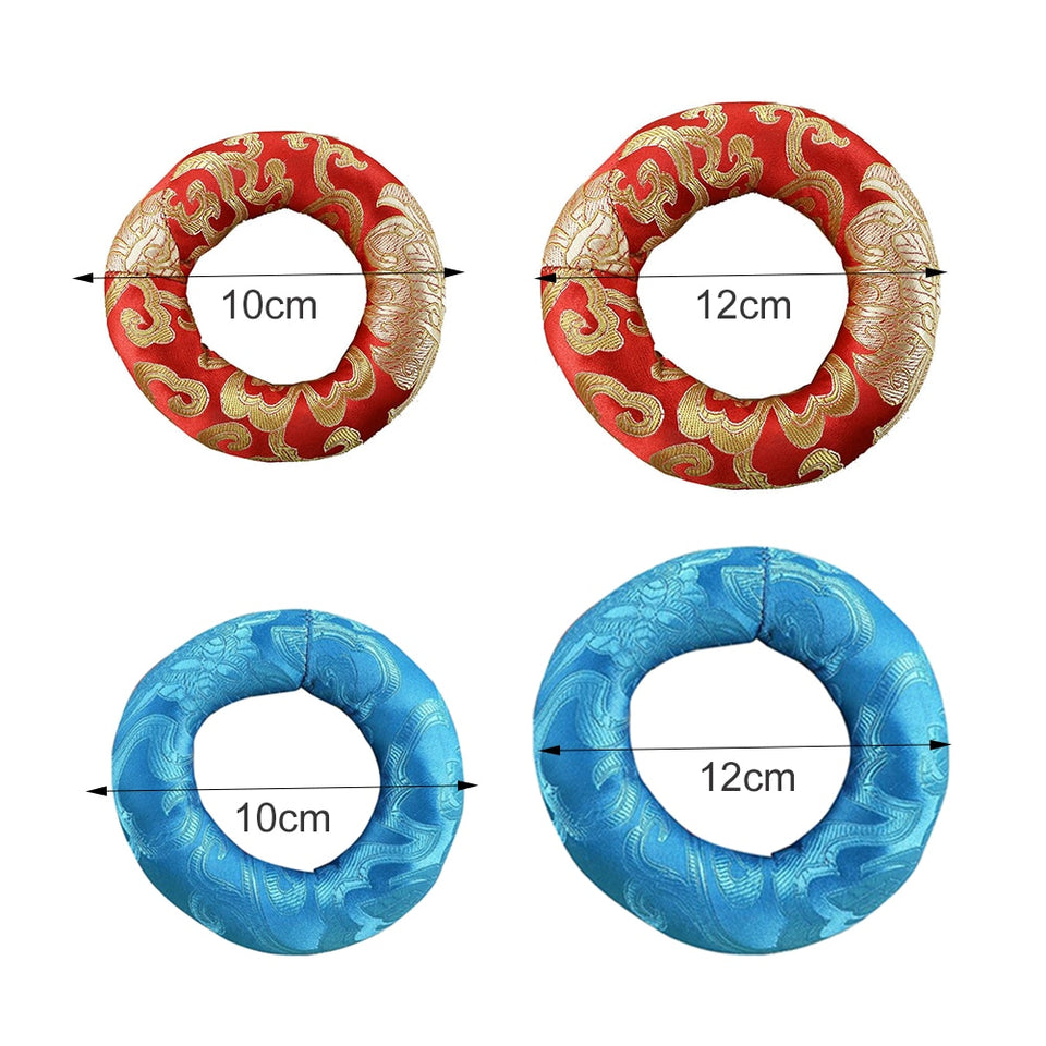 Decoration Round Portable Handmade Singing Bowl Cushion Tibetan Retro Buddhism Pillow Comfortable Cotton Blend Holder Ring Soft