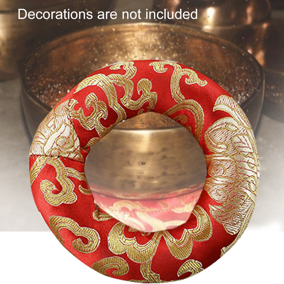 Decoration Round Portable Handmade Singing Bowl Cushion Tibetan Retro Buddhism Pillow Comfortable Cotton Blend Holder Ring Soft