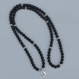 108 Beads Mala Bracelets Women Men Lover's Gift Matte Black Onyx Strands Bracelet Yoga Jewelry
