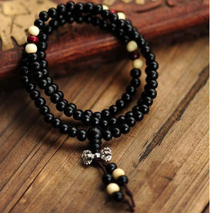 Fashion Bracelets Natural 6mm Rosewood Beads 108 Buddha Bracelets Men Women Long Bangle Religion Gift Wholesale Tibet Jewelery