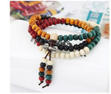 Fashion Bracelets Natural 6mm Rosewood Beads 108 Buddha Bracelets Men Women Long Bangle Religion Gift Wholesale Tibet Jewelery