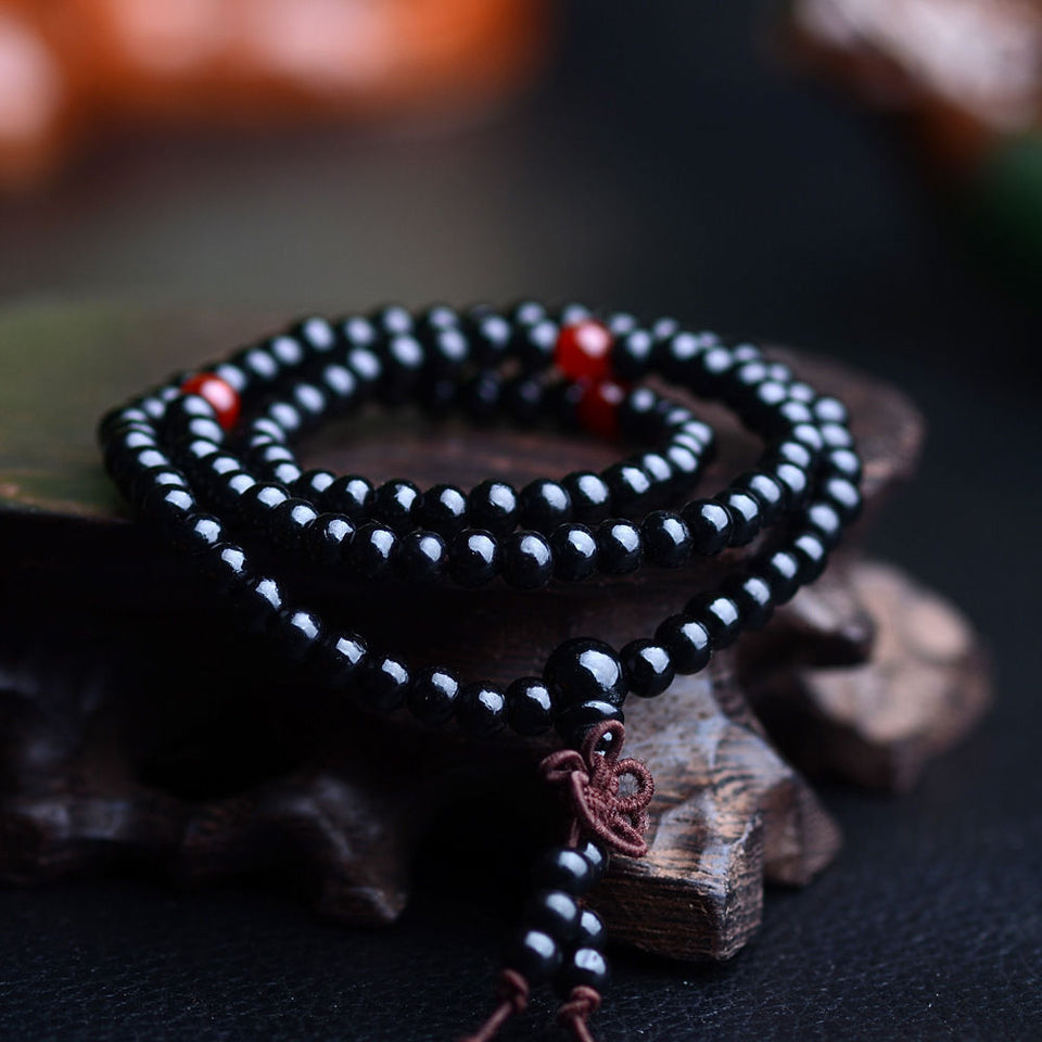 Fashion Women Men Charm Bracelet Natural Wood Beads 108 Buddha Bracelets Retro Ethnic Bangle Religion Gift Tibet Jewelry