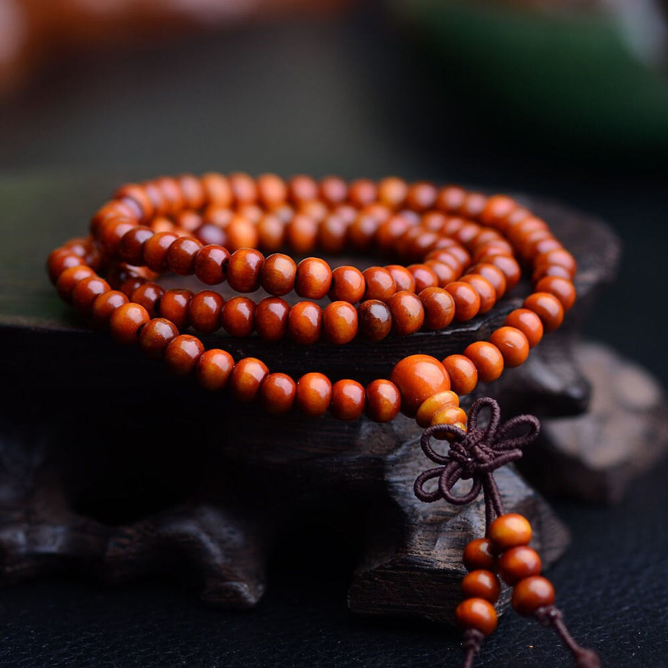 Fashion Women Men Charm Bracelet Natural Wood Beads 108 Buddha Bracelets Retro Ethnic Bangle Religion Gift Tibet Jewelry