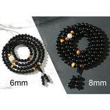 Glowing in the Dark Moon Bracelet Women Men Lover Dragon Black Buddha 108 Male Beads Strand Bangles & Bracelets Luminous