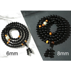 Glowing in the Dark Moon Luminous Bracelet for Women Men Lover Dragon Black Buddha 108 Male Beads Bangles & Bracelets Handmade