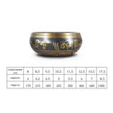 Hand Hammered Chakra Meditation Bowl Decorative wall Dishes Yoga Tibetan Buddhist Brass Singing Bowl