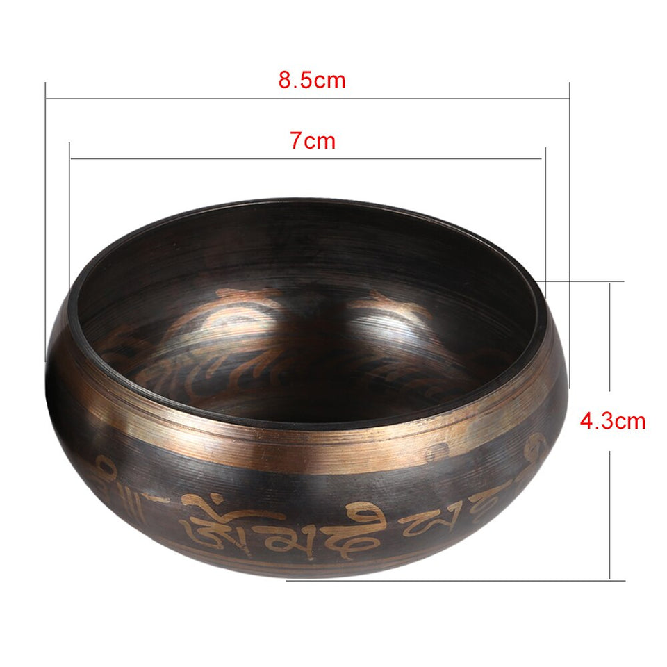 Handmade 2.8 Inch Tibetan Bell Metal Singing Bowl with Striker for Buddhism Buddhist Meditation & Healing Relaxation