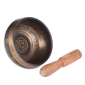 Handmade 2.8 Inch Tibetan Bell Metal Singing Bowl with Striker for Buddhism Buddhist Meditation & Healing Relaxation