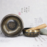 Handmade 3.15 Inch Tibetan Bell Metal Singing Bowl with Striker for Buddhism Buddhist Meditation & Healing Relaxation