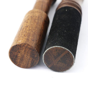 Handmade Hard Wood Singing Bowl brand new Christmas Felted Striker Mallet Stick for Tibetan Buddhism Leather-Wrapped 4FM
