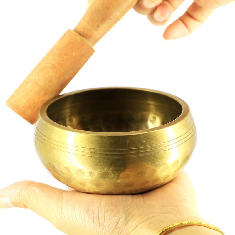 Handmade Nepal Tibetan Singing Bowl Set Resonance healing meditation yoga bowl with hibiscus decorative wall home decor