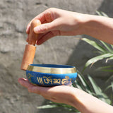 Handmade Nepalese Tibetan Buddha Singing Bowl Set with Mallet for Meditation Chakra Healing Prayer Yoga Home Decor