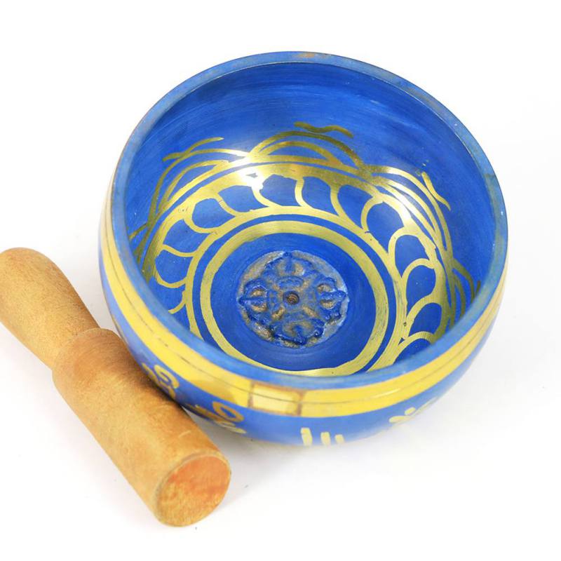 Handmade Nepalese Tibetan Buddha Singing Bowl Set with Mallet for Meditation Chakra Healing Prayer Yoga Home Decor