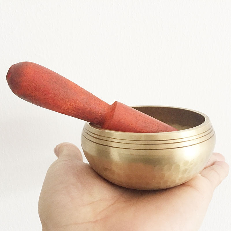 Himalayan Hand Hammered Chakra Meditation Bowl Decorative-wall-dishes Yoga Tibetan Buddhist Brass Singing Bowl