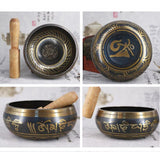 Himalayan Hand Hammered Chakra Meditation Handmade Bowl Decorative-wall-dishes Yoga Tibetan Buddhist Brass Singing Bowl Gu08