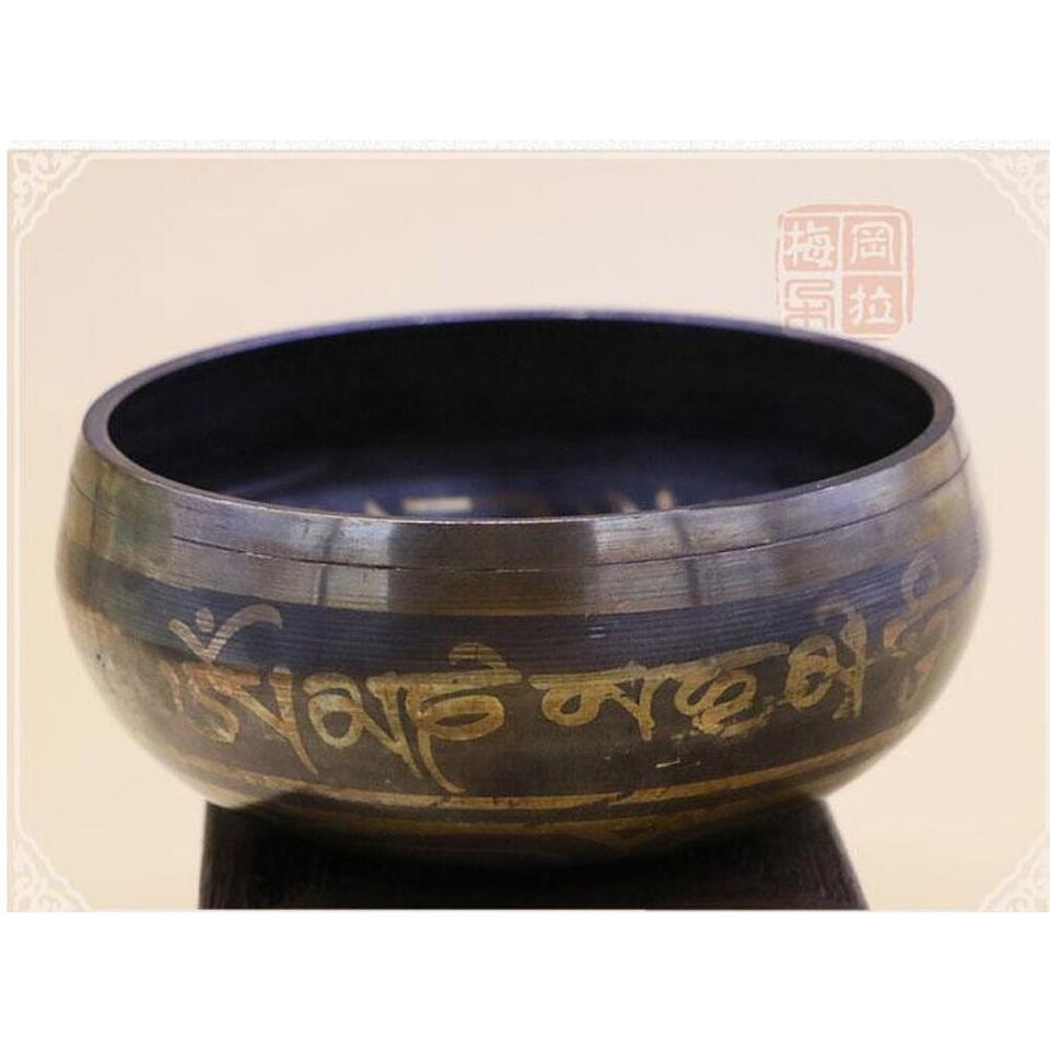 Himalayan Hand Hammered Chakra Meditation Handmade Bowl Decorative-wall-dishes Yoga Tibetan Buddhist Brass Singing Bowl Gu08