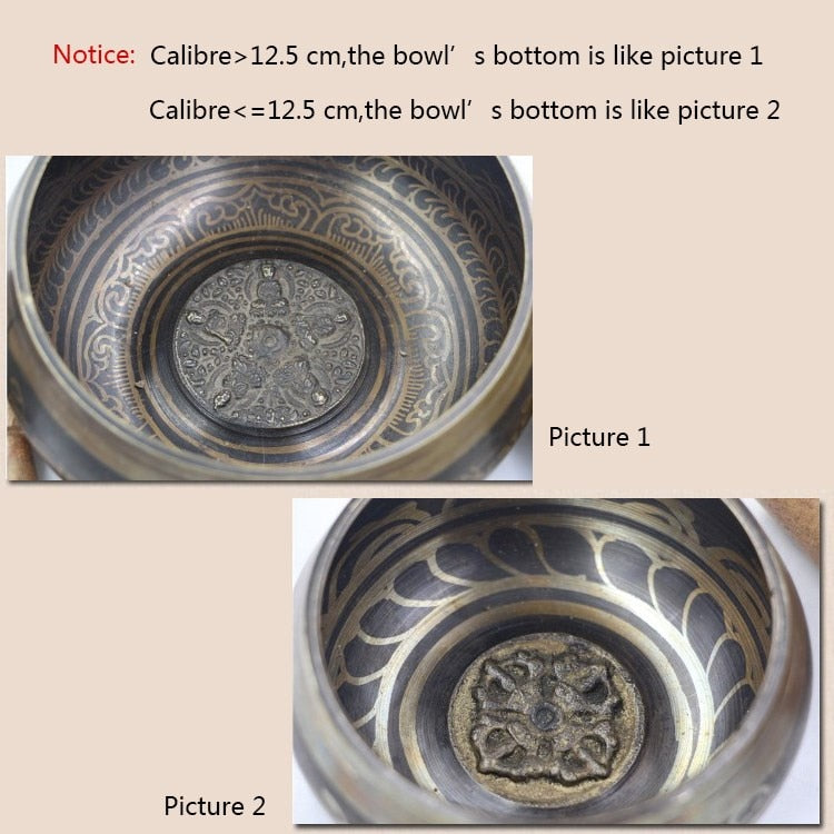 Hot 8cm-17.5cm Buddhism Tibetan Bowl Copper Singing Bowls fornasetti Handmade Decorative-wall-dishes Home Decoration Yoga bowl