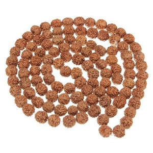 Hot Sale Natural Rudraksha Japa Mala 108 +1 Bead Hindu Prayer Meditation Buddhist for Meditation Practice Bracelet #1219