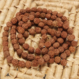 Hot Sale Natural Rudraksha Japa Mala 108 +1 Bead Hindu Prayer Meditation Buddhist for Meditation Practice Bracelet