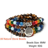 NAPOLN Tree Of Life Multilayer Bracelet Beads 108 Mala Yoga Bracelets Natural Stone For Women Dropshipping Bracelets For Men
