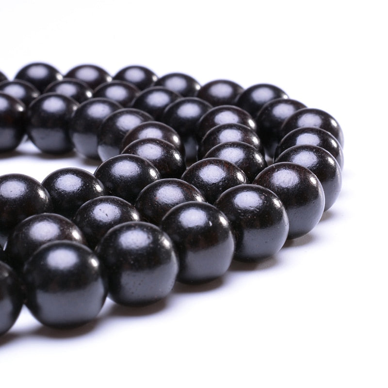 Natural Ebony Tibetan Buddha Mala Bracelet wooden 108 Bead necklace Black Charm Multilayer Bracelets For Women Men Jewelry Gift