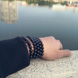 Natural Ebony Tibetan Buddha Mala Bracelet wooden 108 Bead necklace Black Charm Multilayer Bracelets For Women Men Jewelry Gift