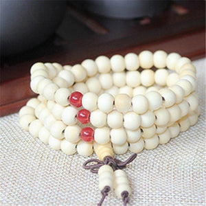 Natural Sandalwood Bracelet Men Buddhist Buddha Meditation Bead Bracelet For Women Prayer 108 Beads Rosary Hanging Decoration