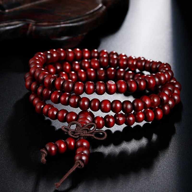 Natural Sandalwood Buddhist Buddha Prayer Bracelets Prayer Bead Mala 108 Beaded 6mm Stretch Women Men Bracelets &Bangles Jewelry