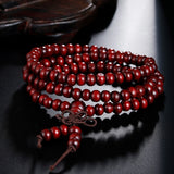 Natural Sandalwood Buddhist Buddha Prayer Bracelets Prayer Bead Mala 108 Beaded 6mm Stretch Women Men Bracelets &Bangles Jewelry