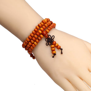 Natural Sandalwood Buddhist Buddha Prayer Bracelets Prayer Bead Mala 108 Beaded 6mm Stretch Women Men Bracelets &Bangles Jewelry